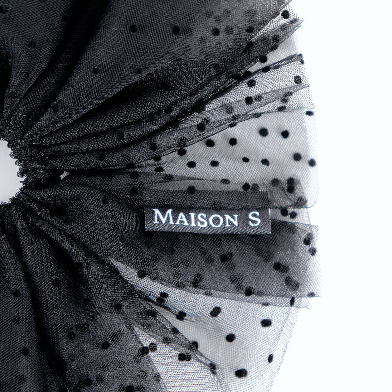 シュシュ（レース/ブラック）