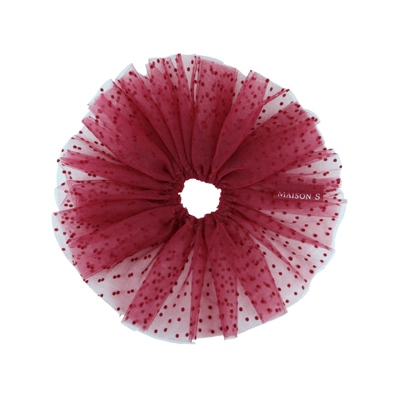 シュシュ（レース/ボルドー）