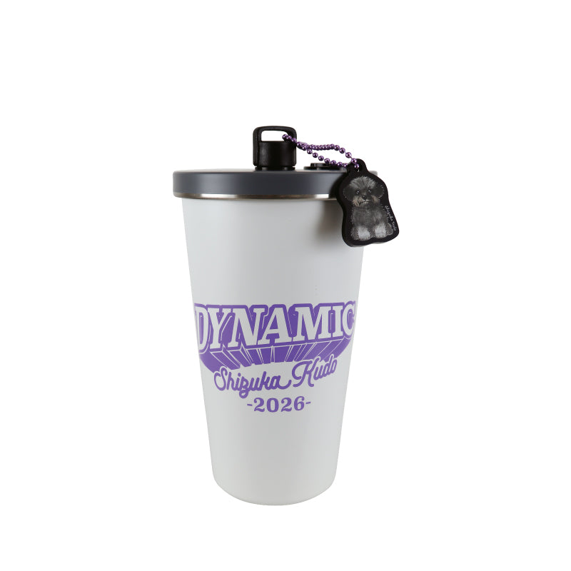 ストロー付ステンレスサーモタンブラー（チャーム付き）470ml