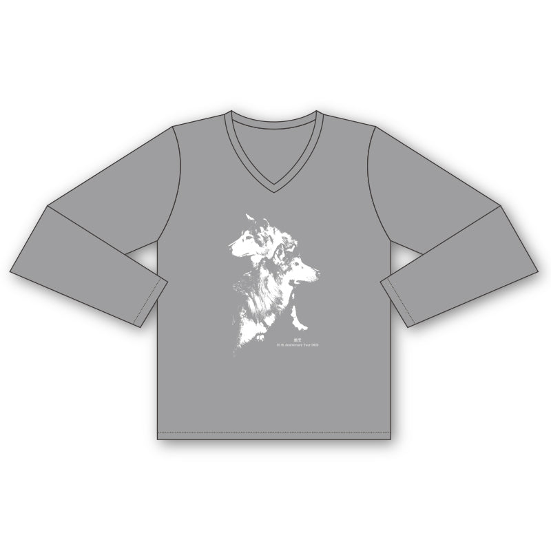 VネックロングTシャツ（ヘザーグレー） – Shizuka Kudo official